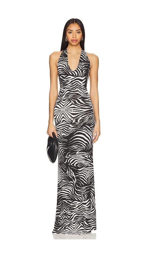 AFRM Rue Dress in Black,White by AFRM