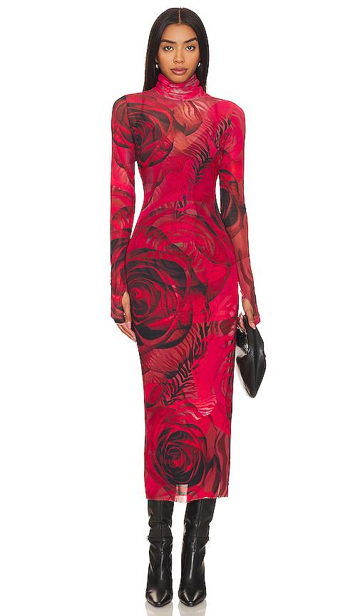 AFRM Shailene Dress in Red by AFRM