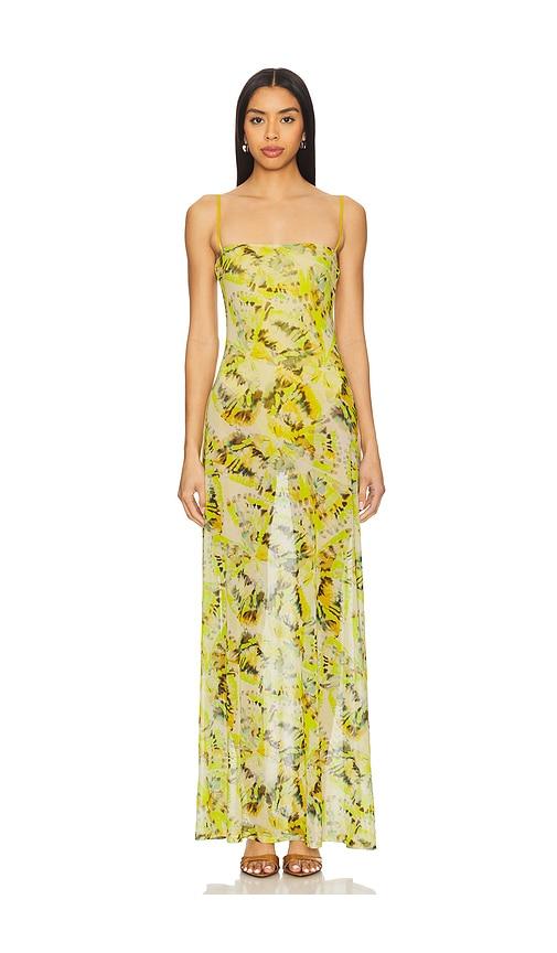 AFRM Shea Dress in Green by AFRM