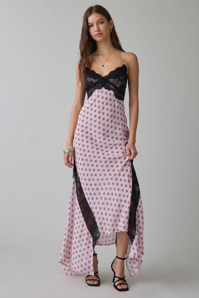 AFRM Vince Lace Trim High-Low Maxi Dress by AFRM