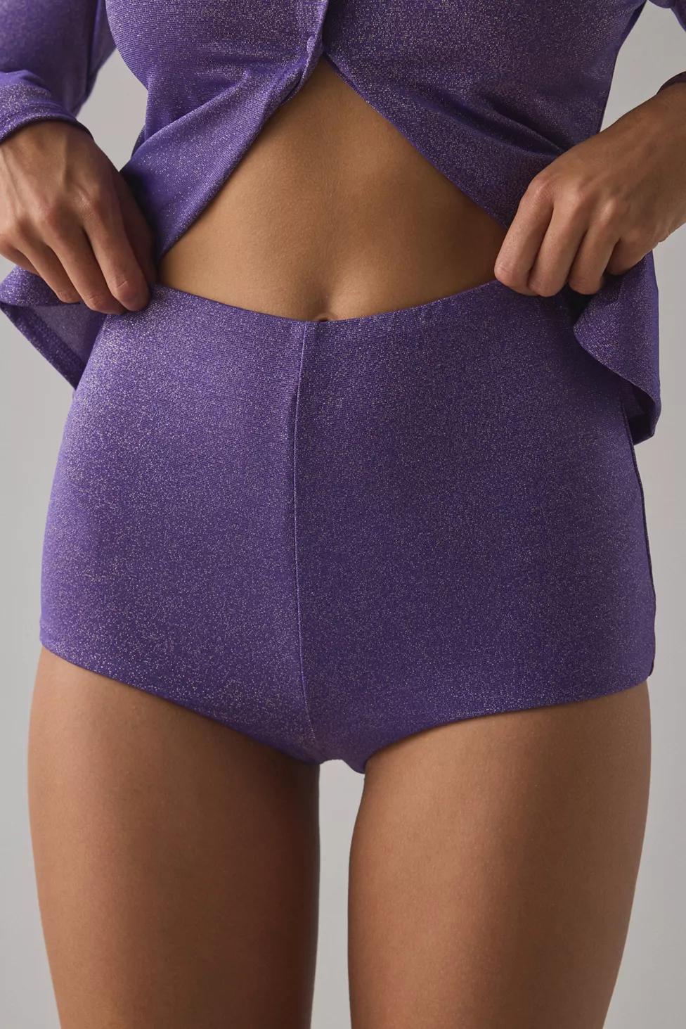 AFRM Yves Sparkle Jersey Knit Micro Shorts by AFRM