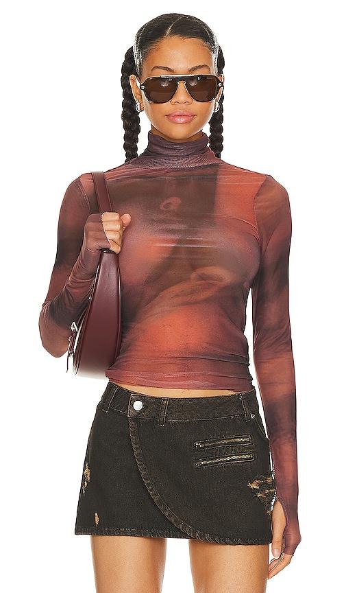 AFRM Zadie Top in Rust by AFRM