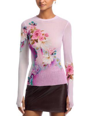Kaylee Top in Marble Floral by AFRM