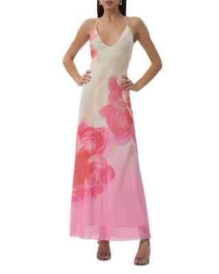 Romy Placed Floral Mesh Maxi Dress by AFRM