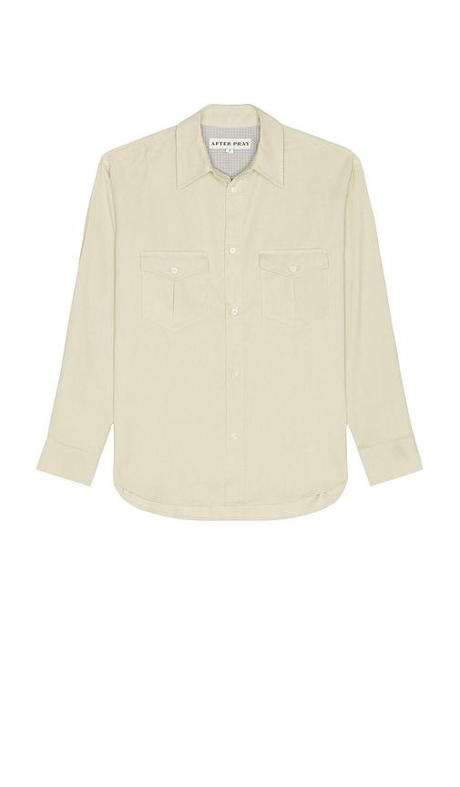 After Pray Lunar Corduroy Shirt in Cream by AFTER PRAY