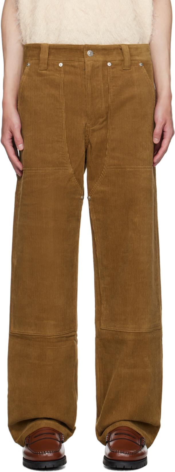 Brown Patch Trousers by AFTER PRAY