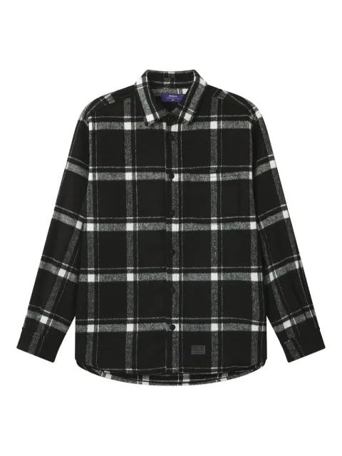 check-pattern pocket shirt by AFTERMATHS
