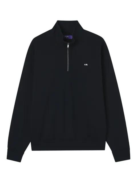 half-zip mountain-logo sweatshirt by AFTERMATHS