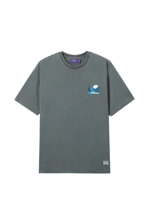 landscape-print T-shirt by AFTERMATHS