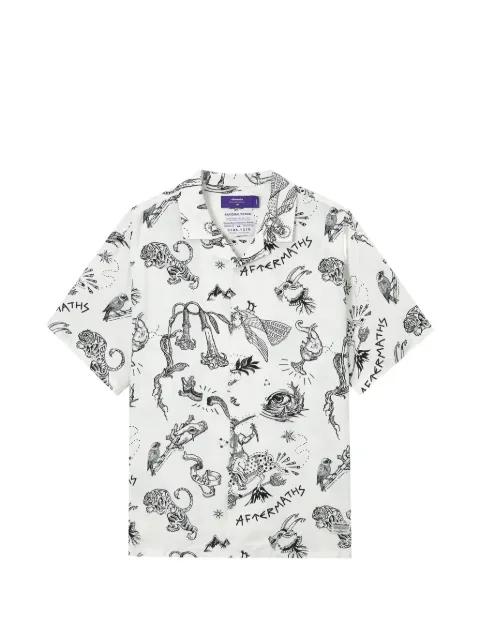 print-detail shirt by AFTERMATHS