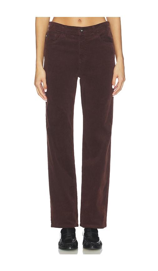 AG Jeans Brinley Straight Jeans in Brown by AG JEANS
