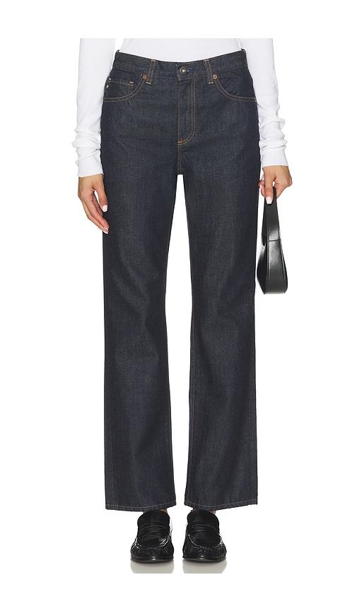 AG Jeans Brinley Straight Jeans in Navy Blue by AG JEANS