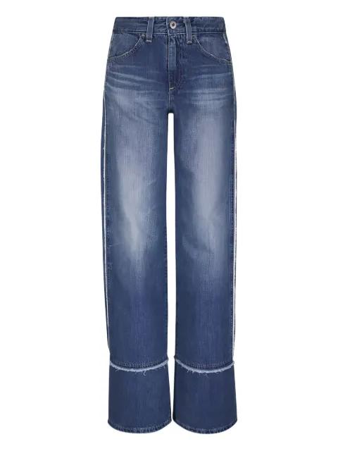 Adria Paneled frayed jeans by AG JEANS