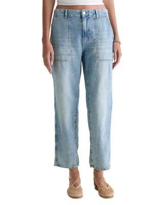 Analeigh Mid Rise Utility Jeans in Wine Garden by AG JEANS