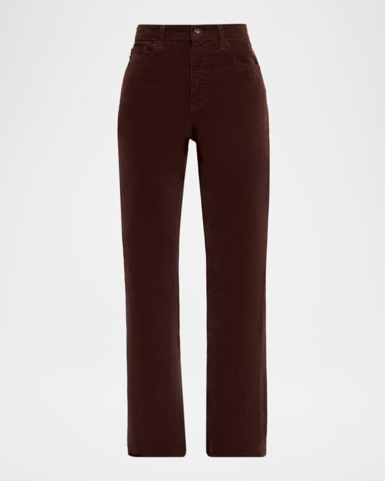Brinley Mid-Rise Straight Corduroy Jeans by AG JEANS