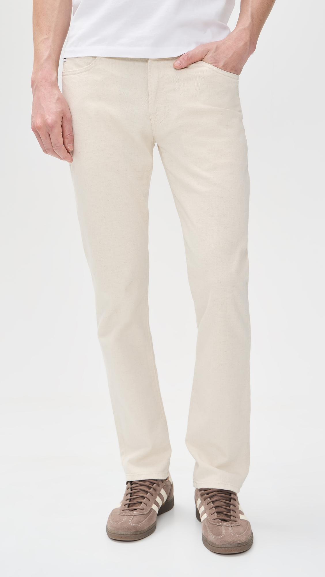 Everett Slim Straight Linen-Blend Pants 32" by AG JEANS