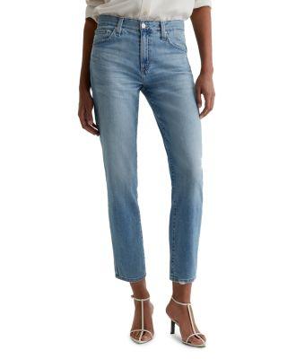 Ex Boyfriend Mid Rise Straight Leg Jeans in Aries Destructed by AG JEANS