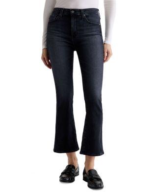 Farrah Mid Rise Cropped Bootcut Jeans in Glitch by AG JEANS