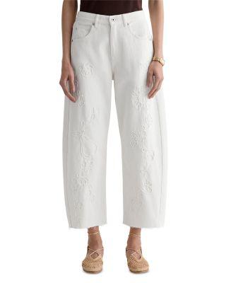 Hattie High Rise Crop Barrel Leg Jeans in Grapeful Glow by AG JEANS