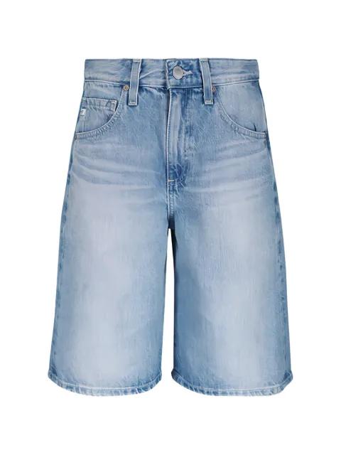 Hattie faded-effect denim shorts by AG JEANS