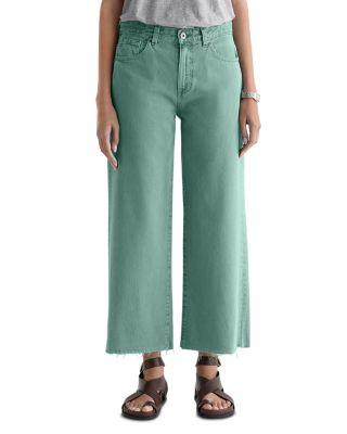 High Rise Ankle Wide Leg Jeans in Sulfur Sun by AG JEANS
