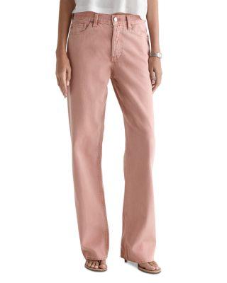High Rise Barrel Jeans in Sulfur Sparkling Rose by AG JEANS