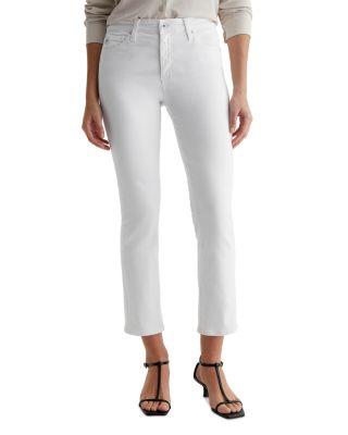 Mari Mid Rise Crop Jeans in Gallery White by AG JEANS