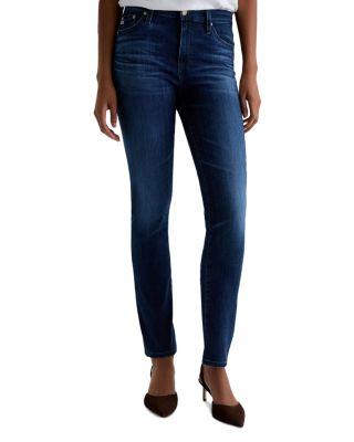 Mari Mid Rise Slim Straight Jeans in 5 Years Blue by AG JEANS