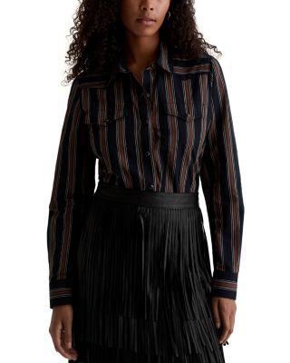 Melia Stripe Snap Front Shirt by AG JEANS