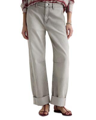 Mercer High Rise Cuffed Barrel Jeans in Sensory by AG JEANS