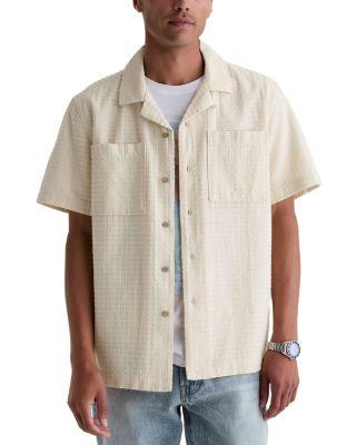 Relaxed Fit Camp Collar Textured Pocket Shirt by AG JEANS