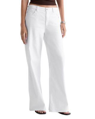 Saige High Rise Wide Leg Jeans in Gallery White by AG JEANS