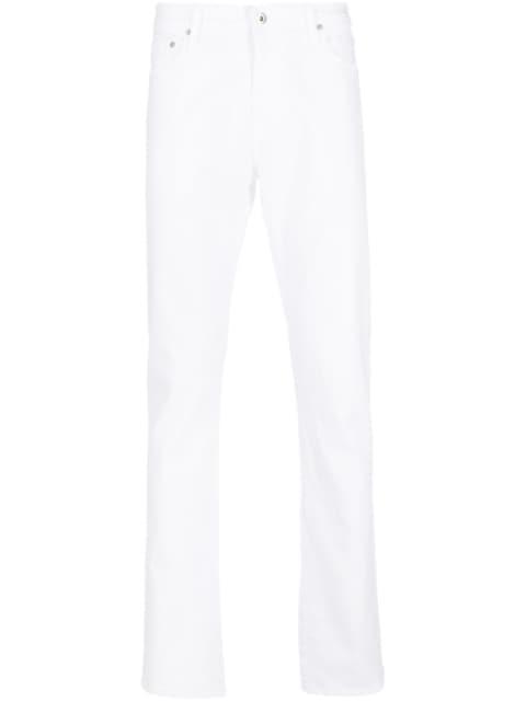 logo-patch straight-leg jeans by AG JEANS
