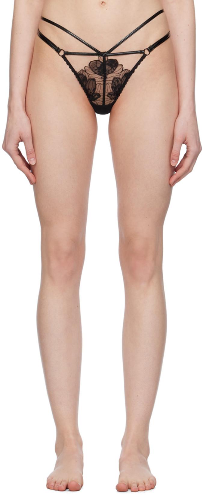 Black Litzia Thong by AGENT PROVOCATEUR