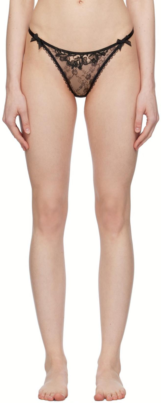 Black Violah Thong by AGENT PROVOCATEUR