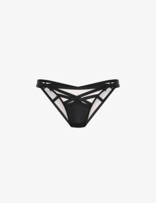 Briella bow-embellished woven briefs by AGENT PROVOCATEUR
