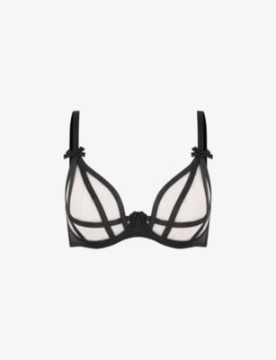 Briella elastic-strapping stretch-woven bra by AGENT PROVOCATEUR