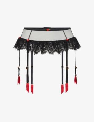 Clarissa Mesh and Lace Suspenders by AGENT PROVOCATEUR