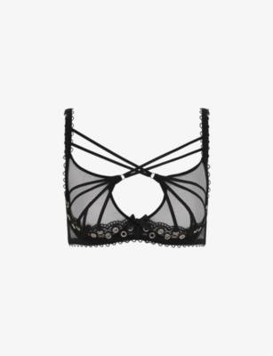 Doretta floral guipure-eyelets underwired woven bra by AGENT PROVOCATEUR