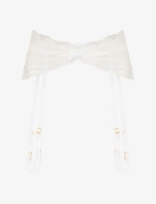 Halley Satin And Lace Suspender by AGENT PROVOCATEUR