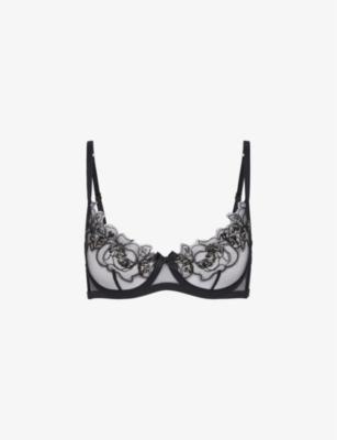Lindie embroidered underwired mesh bra by AGENT PROVOCATEUR