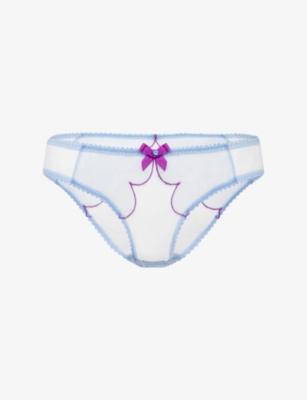 Lorna Bow-Embellished Mesh Briefs by AGENT PROVOCATEUR