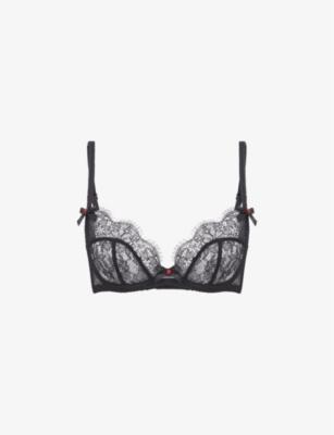 Lorna bow-embellished lace bra by AGENT PROVOCATEUR