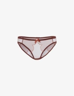 Lorna panelled lace and mesh briefs by AGENT PROVOCATEUR