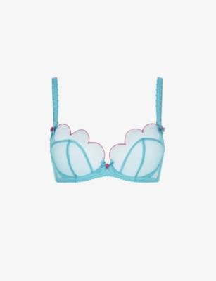 Lorna scalloped mesh underwired bra by AGENT PROVOCATEUR