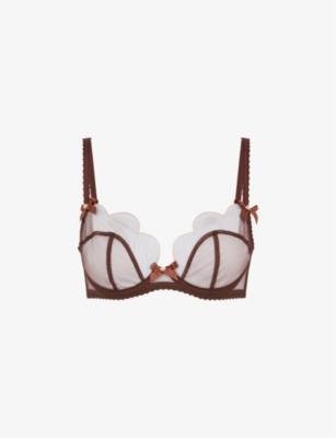 Lorna scalloped tulle underwired bra by AGENT PROVOCATEUR