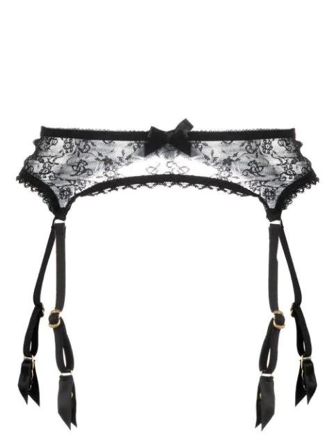 Malorey lace-trim suspenders by AGENT PROVOCATEUR