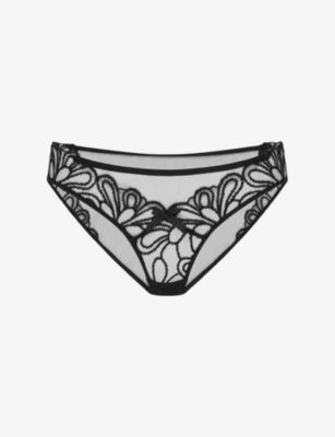 Nelle Embroidered Mesh Briefs by AGENT PROVOCATEUR