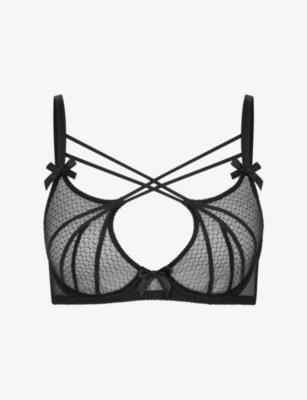Nicki High-Neck Underwired Mesh Bra by AGENT PROVOCATEUR