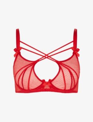Nicki High-Neck Underwired Tulle Bra by AGENT PROVOCATEUR